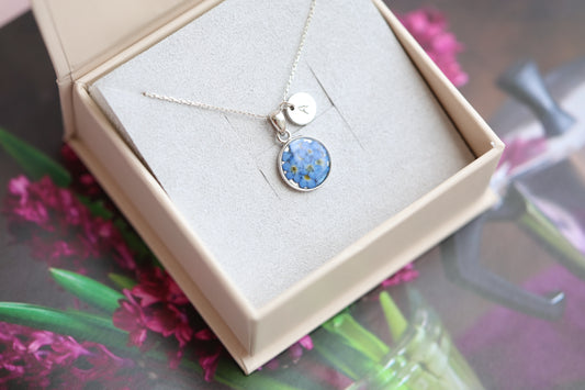 Necklace Forget me Nots on Sterling Silver
