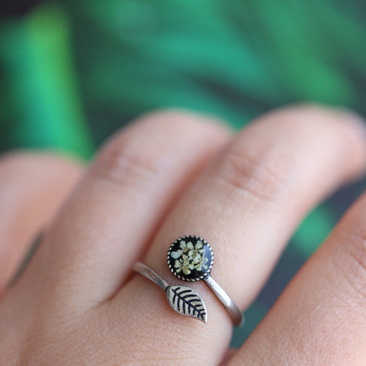 Ձեռագործ մատանի "Տերև" կարգավորվող չափսով