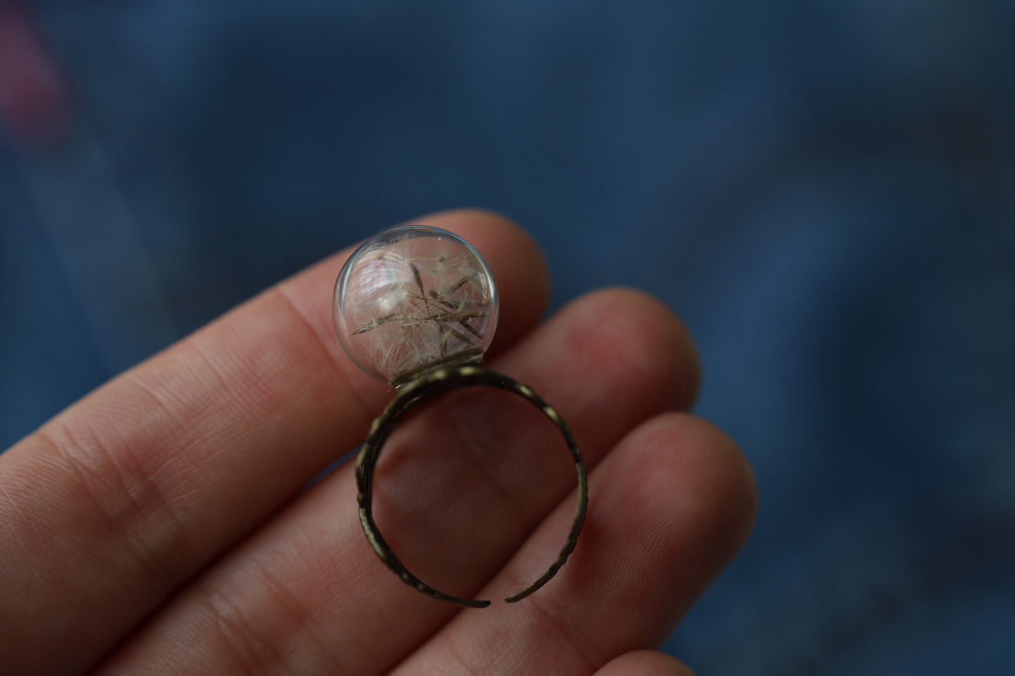 Vintage-Inspired Dandelion Seed ring