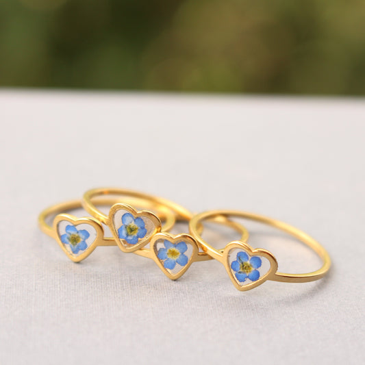 Մինիմալիստ ձեռագործ մատանի "Gold Heart