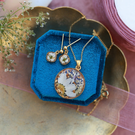 Ձեռագործ արծաթյա հավաքածու "Daisy"