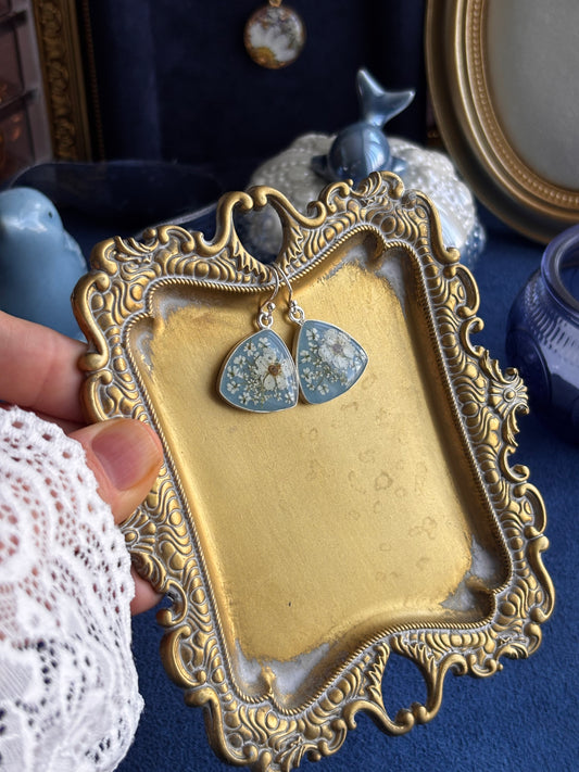 Sky blue earrings , 925 Sterling Silver