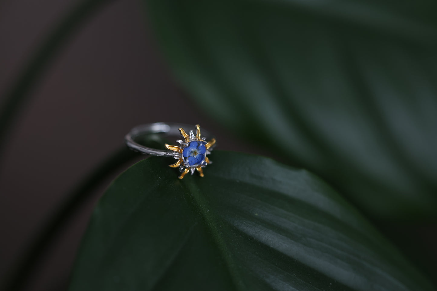 Ring Blossom Sun , sterling silver