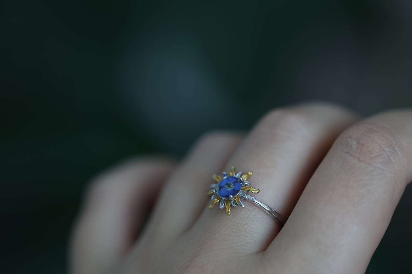 Ring Blossom Sun , sterling silver