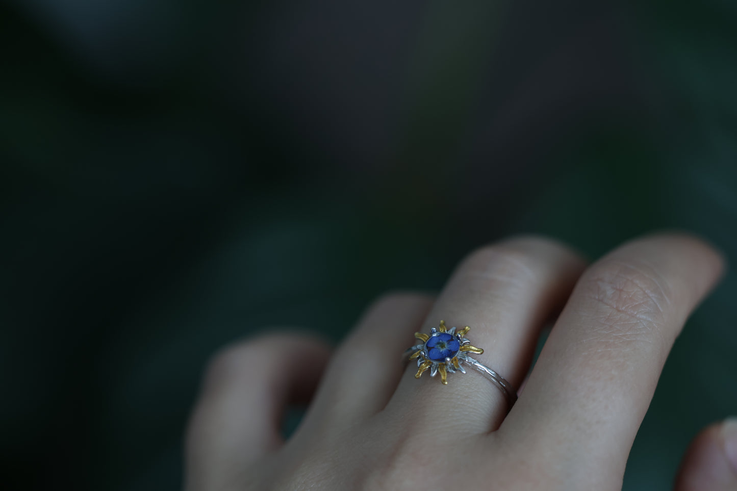 Ring Blossom Sun , sterling silver