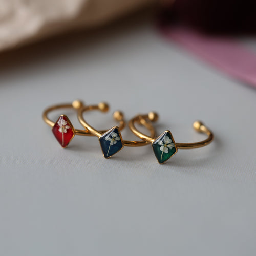 Ձեռագործ մատանի կարգավորվող չափսով  "Botanic Frame"