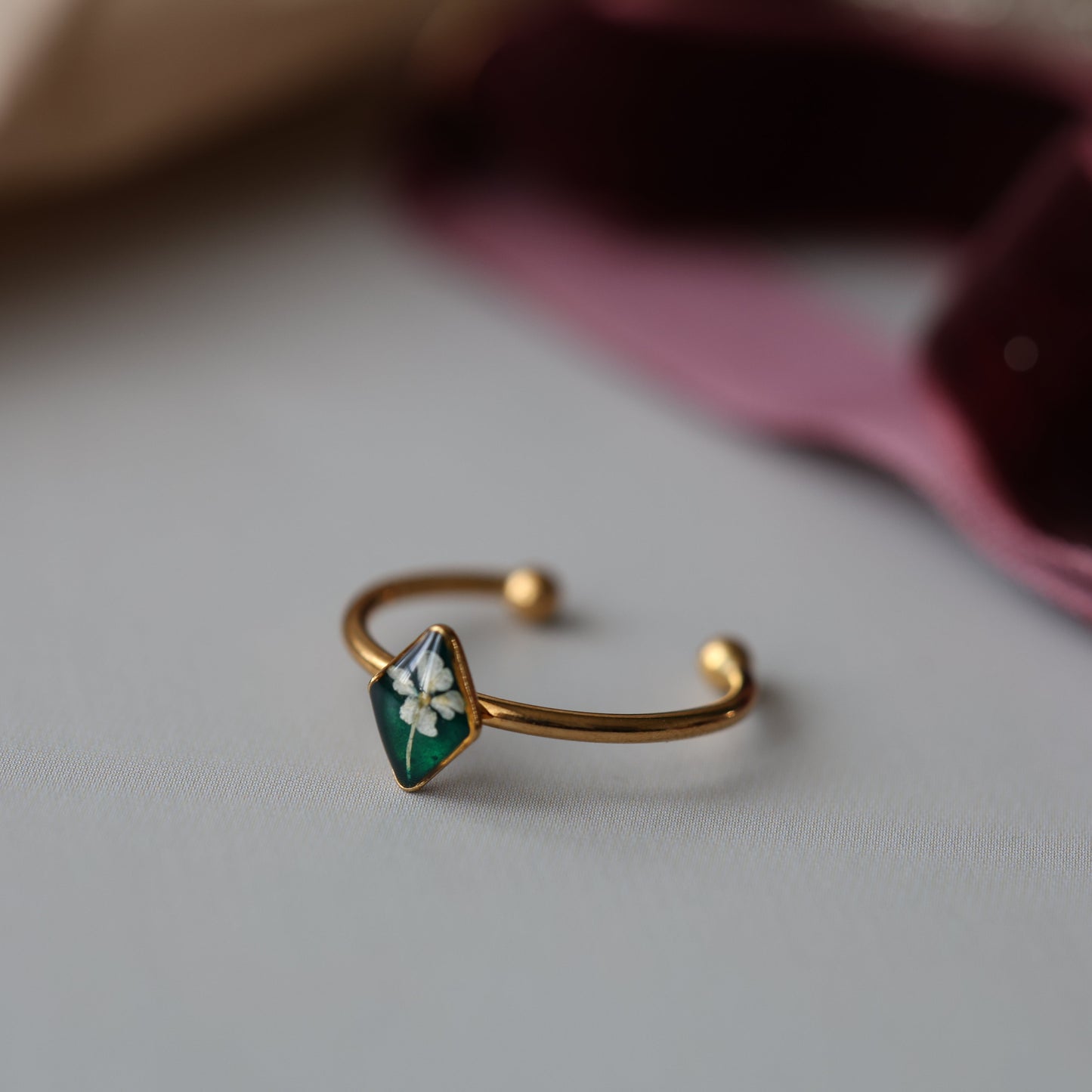 Ձեռագործ մատանի կարգավորվող չափսով  "Botanic Frame"