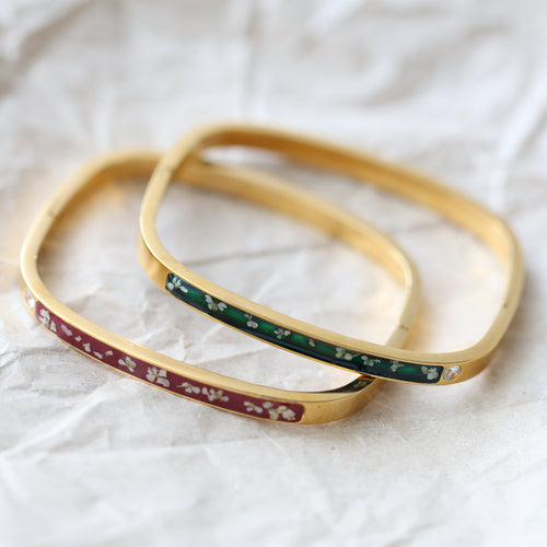 Handmade Stainless Steel Flower Bracelet - Real tiny flowers