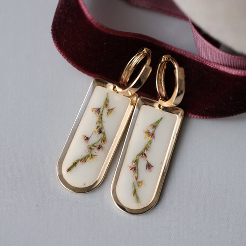 Ձեռագործ Ականջօղեր "White WildFlower" 