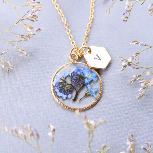 ԱՆվատական ձեռագործ վզնոց "Կապույտ Անմոռուկ"