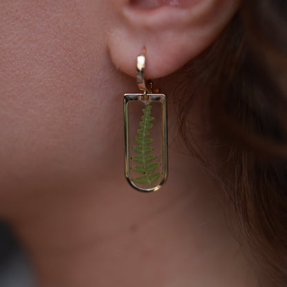 Ձեռագործ ականջօղեր "Fern Leaf"