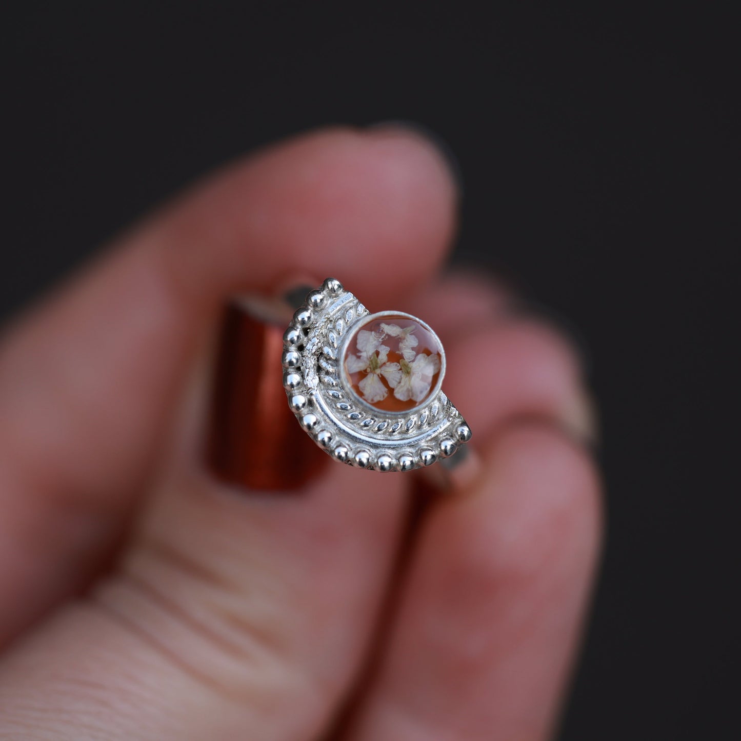 Ձեռագործ արծաթյա մատանի "Warm Autumn"