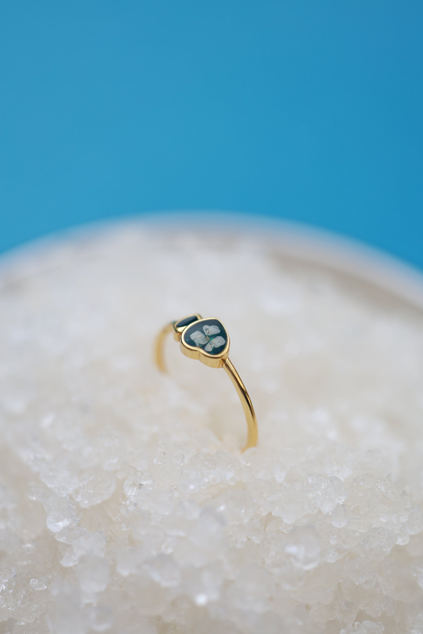 Tiny Heart Adjustable Ring - Gold Plated Sterling Silver