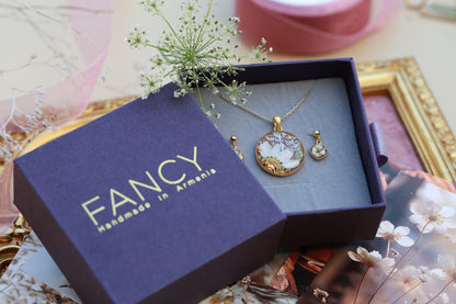 Necklace "Golden Petal" Sterling Silver