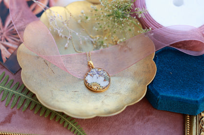 Necklace "Golden Petal" Sterling Silver