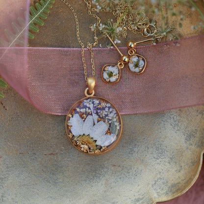 Ձեռագործ արծաթյա հավաքածու "Daisy"