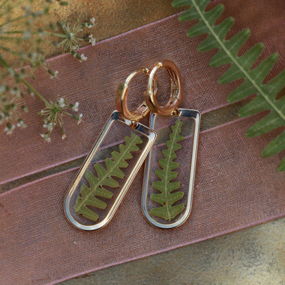 Ձեռագործ ականջօղեր "Fern Leaf"