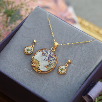 Ձեռագործ արծաթյա հավաքածու "Daisy"