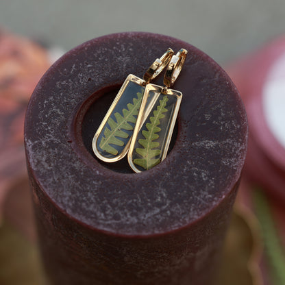 Ձեռագործ ականջօղեր "Fern Leaf"