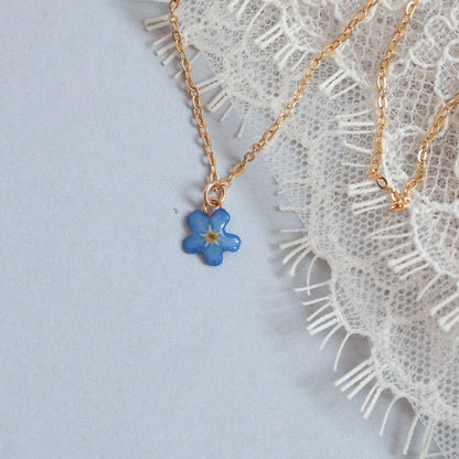 Ձեռագործ վզնոց "A Little Bloom to Remember" բնական անմոռուկով